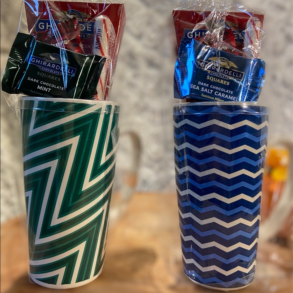 Last-min gift! Coffee mugs w GHIRARDELLI chocolate